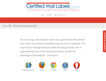 Tablet Screenshot of certifiedmaillabels.com